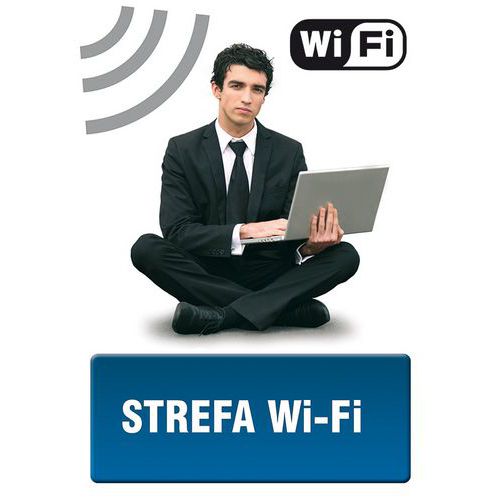 Strefa wi-fi 1 - Strefa wi-fi 1 14,8 X 21 nieświec. płyta sztywna PCV