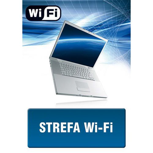 Strefa wi-fi 3 - Strefa wi-fi 3 14,8 X 21 nieświec. płyta sztywna PCV