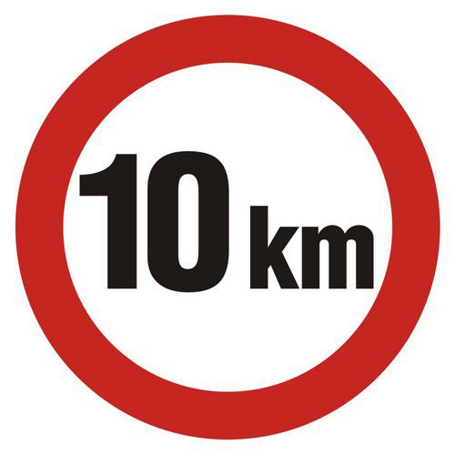 Ograniczenie prędkości 10km - Ograniczenie prędkości 10km 33 X 33 nieświec. folia