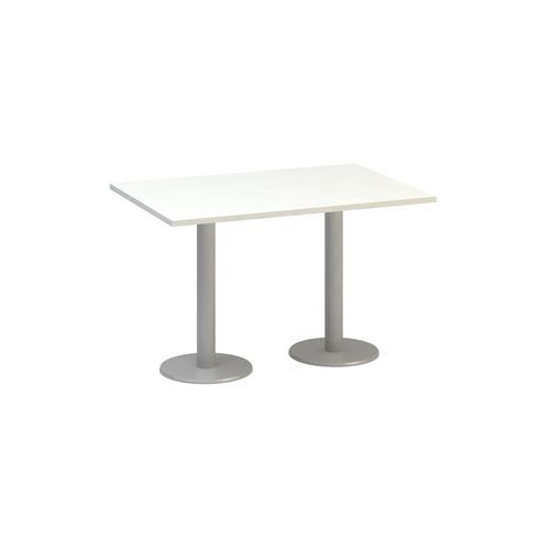 Stoły konferencyjne Alfa 400 z szarą podstawą, 120 x 80 x 74,2 cm - Stół konferencyjny Alfa 400 z szarą podstawą, 120 x 80 x 74,2 cm, wersja prosta, k