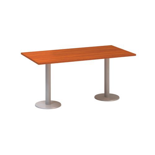 Stoły konferencyjne Alfa 400 z szarą podstawą, 160 x 80 x 74,2 cm - Stół konferencyjny Alfa 400 z szarą podstawą, 160 x 80 x 74,2 cm, wersja prosta, d