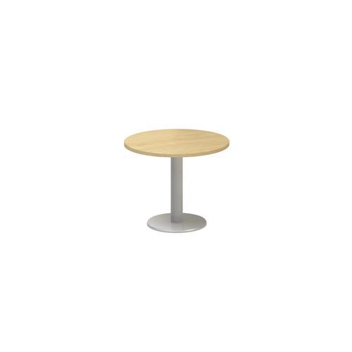 Okrągłe stoły konferencyjne Alfa 400 z szarą podstawą, 70 x 50,7 cm - Okrągły stół konferencyjny Alfa 400 z szarą podstawą, 70 x 50,7 cm, wersja prost