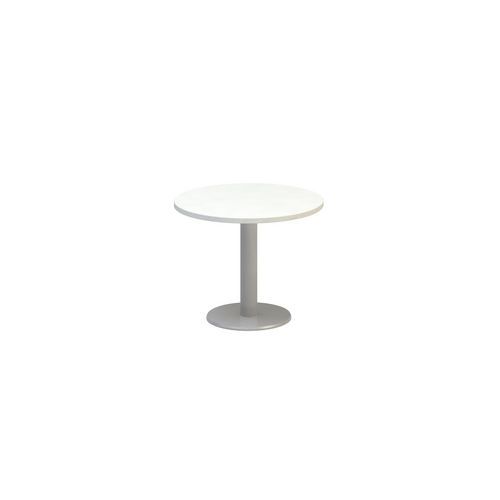 Okrągłe stoły konferencyjne Alfa 400 z szarą podstawą, 70 x 50,7 cm - Okrągły stół konferencyjny Alfa 400 z szarą podstawą, 70 x 50,7 cm, wersja prost