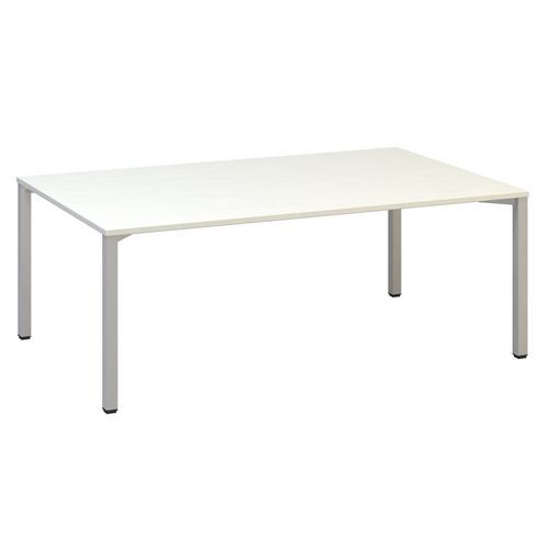 Stoły konferencyjne Alfa 420 z szarą podstawą, 200 x 120 x 74,2 cm - Stół konferencyjny Alfa 420 z szarą podstawą, 200 x 120 x 74,2 cm, wersja prosta,