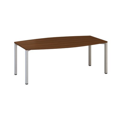 Stoły konferencyjne Alfa 420 z szarą podstawą, 200 x 110 x 74,2 cm - Stół konferencyjny Alfa 420 z szarą podstawą, 200 x 110 x 74,2 cm, wersja prosta,