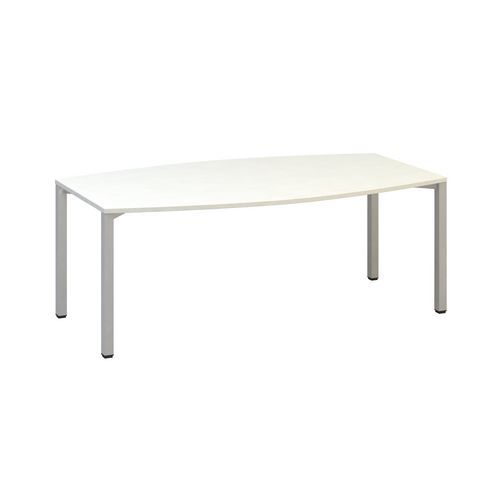 Stoły konferencyjne Alfa 420 z szarą podstawą, 200 x 110 x 74,2 cm - Stół konferencyjny Alfa 420 z szarą podstawą, 200 x 110 x 74,2 cm, wersja prosta,