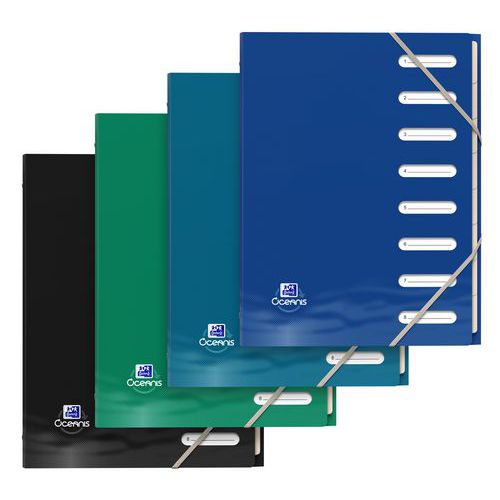 Oxford Oceanis Teczki na dokumenty A4, 8 przegródek, nieprzezroczyste - Teczki na dokumenty Oxford Oceanis A4, 8 przegródek, nieprzezroczyste