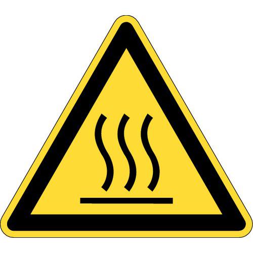 Znaki ostrzegawcze – „Wysoka temperatura” – naprawiono - Tabliczka ostrzegawcza „Wysoka temperatura” – sztywna, polipropylenowa