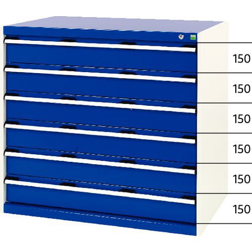 Szafy warsztatowe z szufladami Bott SL-107, wysokość 100 cm - Szafka warsztatowa z szufladami Bott SL-107, wysokość 100 cm, 6 szuflad
