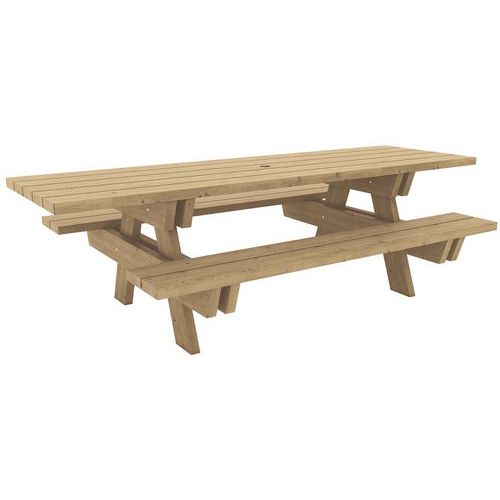 Stół piknikowy Manutan Expert Borovice ZTP - Stół piknikowy Manutan Expert Borovice ZTP, szerokość 230 cm