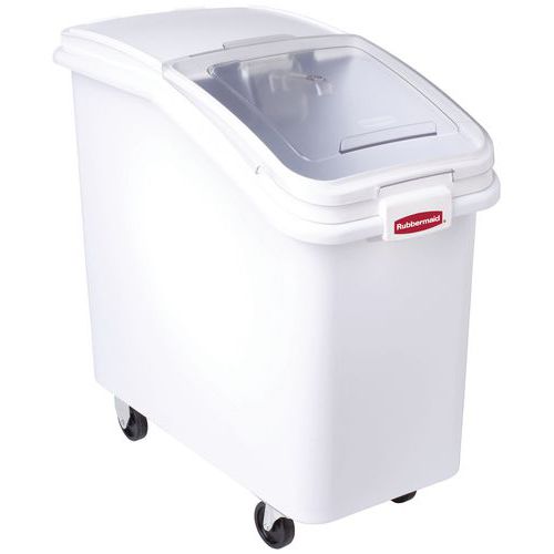 Pojemnik na składniki na kółkach z szufelką 99 l – Rubbermaid - Pojemnik na składniki z szufelką 99 l biały, przezroczysty