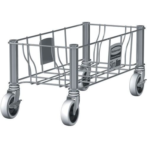 Pojedyncza podstawa ze stali nierdzewnej do Slim Jim_Rubbermaid - Pojedyncza podstawa Slim Jim ze stali nierdzewnej