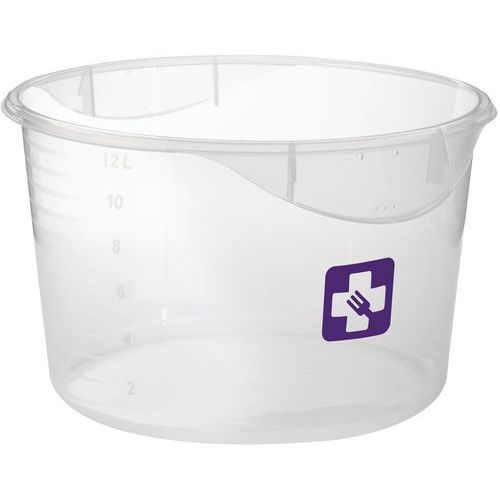 Okrągły pojemnik 11,4 l na alergeny_Rubbermaid - Okrągły pojemnik 11,4 l na alergeny przezroczysty, fioletowy