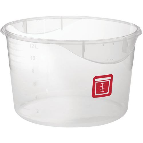 Okrągły pojemnik 11,4 l na surowe mięso_Rubbermaid - Okrągły pojemnik 11,4 l na surowe mięso przezroczysty, czerwony