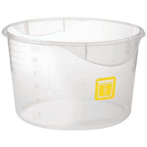 Okrągły pojemnik 11,4 l na gotowane mięso_Rubbermaid - Okrągły pojemnik 11,4 l na gotowane mięso przezroczysty, żółty