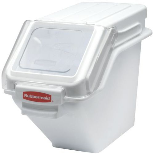 Ergonomiczny pojemnik na składniki – 24 l –_Rubbermaid - Ergonomiczny pojemnik na składniki midi biały, przezroczysty