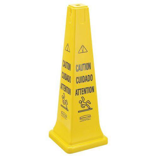 Wielojęzyczny stożek bezpieczeństwa 91,4 cm_Rubbermaid - Wielojęzyczny stożek bezpieczeństwa 91,4 cm żółty