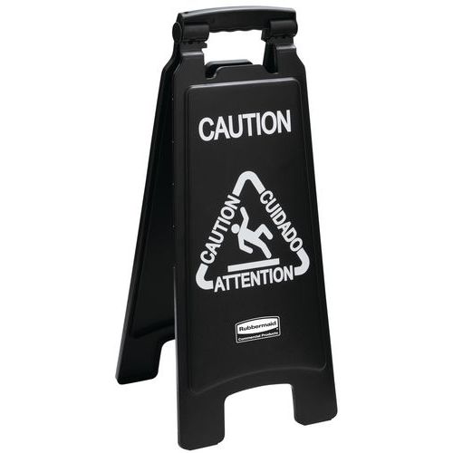 2-stronny znak – komunikat „Attention”_Rubbermaid - 2-stronny znak „Uwaga” czarny