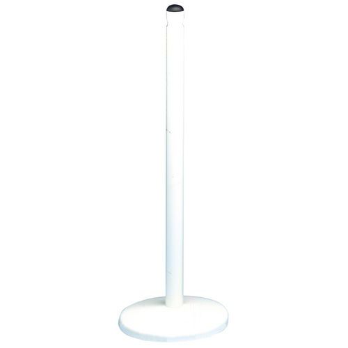 Słupki metalowe Reva, wysokość 90 cm - Słupek metalowy Reva, wys. 90 cm, biały, na 1 łańcuch