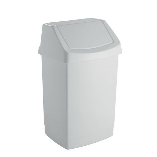 Plastikowe kosze na śmieci Simple, pojemność 9 l - Plastikowy kosz na śmieci Simple, pojemność 9 l, biały