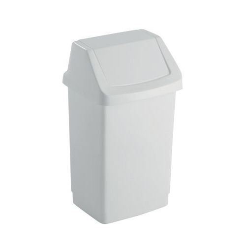 Plastikowe kosze na śmieci Simple, pojemność 25 l - Plastikowy kosz na śmieci Simple, pojemność 25 l, biały