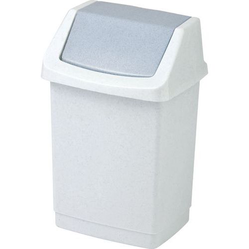 Plastikowe kosze na śmieci Simple, pojemność 50 l - Plastikowy kosz na śmieci Simple, pojemność 50 l, szary