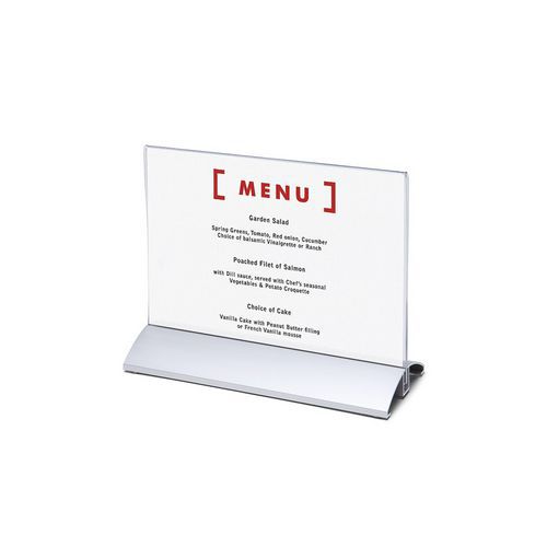Stojaki na ulotki z podstawą aluminiową JD8, poziome - Stojak na ulotki z podstawą aluminiową JD8, poziomy, A5