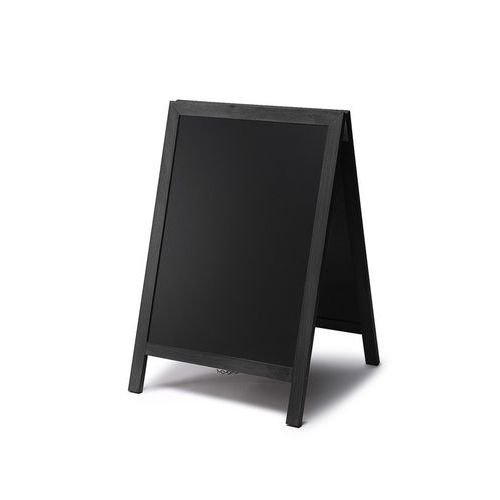 Tablice reklamowe kredowe typu A, czarne - Tablica reklamowa kredowa, typ A, czarna, 55 x 85 cm