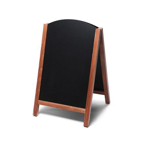 Tablice reklamowe, kredowe wysuwane, typ A, jasnobrązowe - Tablica reklamowa kredowa wysuwana, typu A, jasnobrązowa, 55 x 85 cm