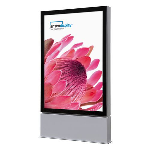 Obustronne totemy reklamowe SCEOS z oświetleniem LED - Obustronny totem reklamowy SCEOS z oświetleniem LED, 120 x 180 cm