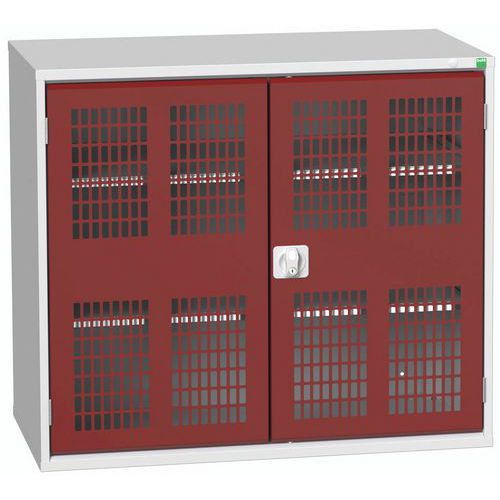 Szafy warsztatowe z półkami z drzwiami drucianymi Bott Verso, wysokość 100 cm - Szafka warsztatowa z półkami Bott Verso, drzwi druciane, 2 półki, 100 
