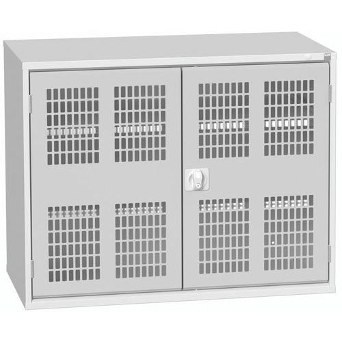 Szafy warsztatowe Bott Verso z drzwiami drucianymi, wysokość 90 cm - Szafka warsztatowa z półkami Bott Verso, drzwi druciane, 2 półki, 90 x 130 x 55 c