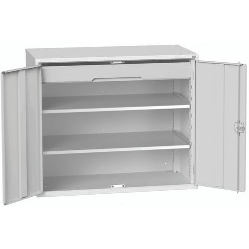Szafki warsztatowe Bott Verso z szufladami, wysokość 100 cm - Szafka warsztatowa z szufladami Bott Verso, 100 x 130 x 55 cm, 2 półki, 1 szuflada, szar