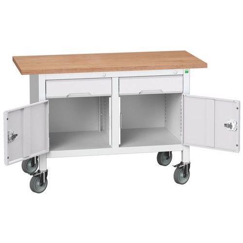 Przenośne stoły warsztatowe Bott Verso Storage, multipleks, szerokość 125 cm - Mobilny stół warsztatowy Bott Verso Storage, 125 x 60 x 83 cm, multiple