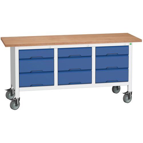 Przenośne stoły warsztatowe Bott Verso Storage, multipleks, szerokość 175 cm - Mobilny stół warsztatowy Bott Verso Storage, 175 x 60 x 83 cm, multiple