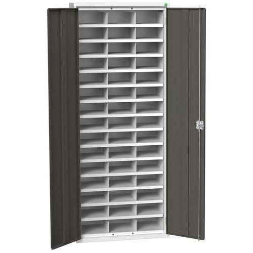 Metalowe szafki warsztatowe Bott Verso z przegródkami - Metalowa szafka warsztatowa Bott Verso z przegródkami, 200 x 80 x 35 cm, 45 przegródek, szaro-