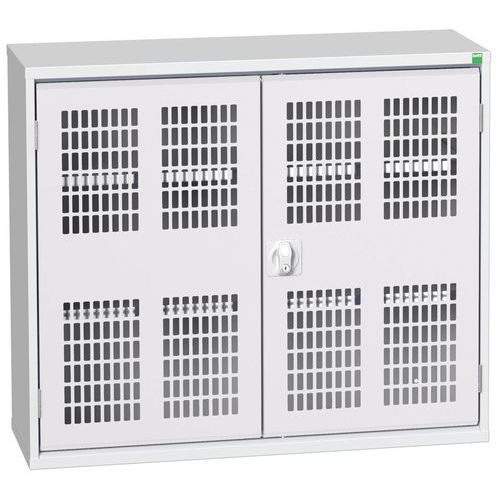 Szafy warsztatowe Bott Verso z drzwiami drucianymi, wysokość 90 cm - Szafka warsztatowa z półkami Bott Verso, drzwi druciane, 2 półki, 90 x 105 x 35 c