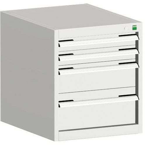 Warsztatowe szafki z szufladami Bott Cubio, 60 x 52,5 x 52,5-65 cm, 4 szuflady - Warsztatowa szafka z szufladami Bott Cubio, 60 x 52,5 x 65 cm, 4 szuf