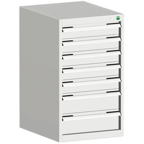 Warsztatowe szafki z szufladami Bott Cubio, 90 x 52,5 x 52,5-65 cm, 7 szuflad - Warsztatowa szafka z szufladami Bott Cubio, 90 x 52,5 x 65 cm, 7 szufl