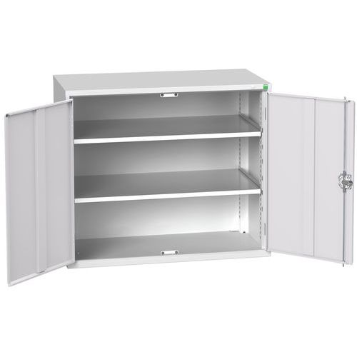 Szafki warsztatowe z półką Bott Verso, wysokość 90 cm - Szafka warsztatowa z półkami Bott Verso, 90 x 105 x 55 cm, 2 półki, szaro-szara