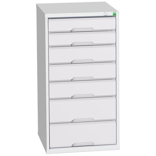 Szafki warsztatowe z szufladami Bott Verso, wysokość 100 cm, 7 szuflad - Warsztatowa szafka z szufladami Bott Verso, 100 x 52,5 x 55 cm, 7 szuflad, sz