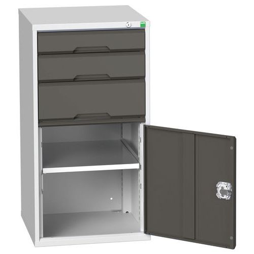 Szafki warsztatowe z szufladami Bott Verso, wys. 100 cm, 3 szuflady, 1 szafka - Warsztatowa szafka z szufladami Bott Verso, 100 x 52,5 x 55 cm, 3 szuf