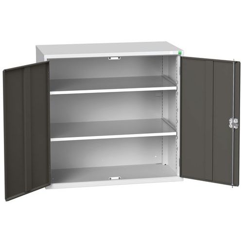 Szafki warsztatowe z półką Bott Verso, wysokość 100 cm - Szafka warsztatowa z półkami Bott Verso, 100 x 105 x 55 cm, 2 półki, szaro-antracyt