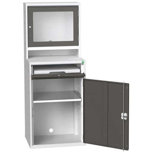 Szafki komputerowe Bott, 165 x 52,5 x 55 cm - Szafka komputerowa Bott, 165 x 52,5 x 55 cm, szaro-antracyt