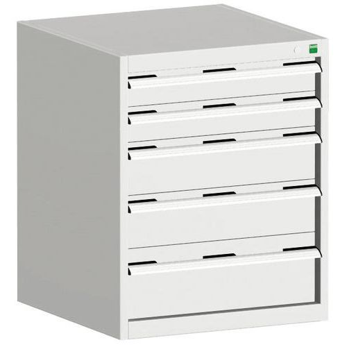 Szafki warsztatowe z szufladami Bott Cubio, 80 x 65 x 52,5-75 cm, 5 szuflad - Warsztatowa szafka z szufladami Bott Cubio, 80 x 65 x 65 cm, 5 szuflad, 