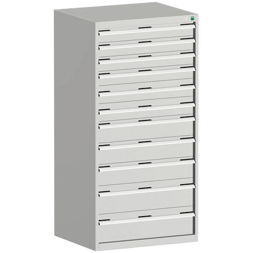 Warsztatowe szafki z szufladami Bott Cubio, 160 x 80 x 52,5-75 cm, 11 szuflad - Warsztatowa szafka z szufladami Bott Cubio, 160 x 80 x 75 cm, 11 szufl