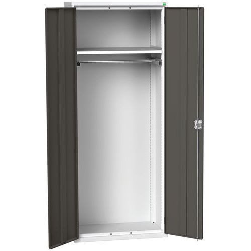 Szafki metalowe Bott Verso do konserwacji, wysokość 200 cm - Metalowa szafka konserwacyjna Bott Verso, 200 x 80 x 55 cm, 1 półka, szaro-antracyt