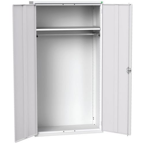 Szafki metalowe Bott Verso do konserwacji, wysokość 200 cm - Szafka konserwacyjna metalowa Bott Verso, 200 x 105 x 55 cm, 1 półka, szaro-szara