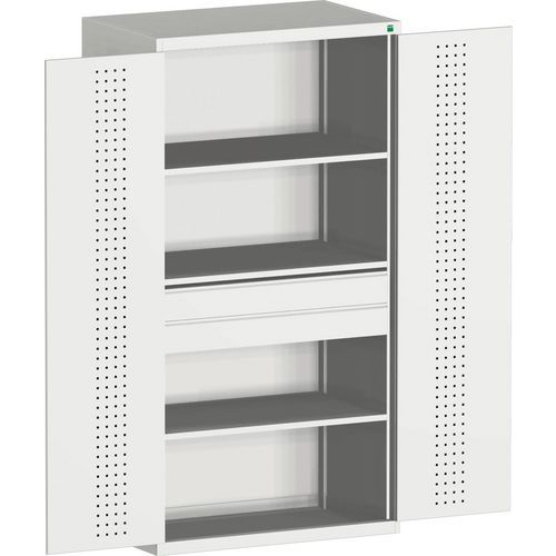 Szafki warsztatowe Bott Cubio z szufladami, wysokość 100 cm - Szafka warsztatowa z szufladami Bott Cubio, 100 x 105 x 65 cm, 2 półki, 1 szuflada, szar