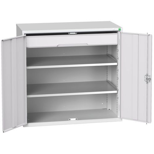 Szafki warsztatowe Bott Verso z szufladami, wysokość 100 cm - Szafka warsztatowa z szufladami Bott Verso, 100 x 105 x 55 cm, 2 półki, 1 szuflada, szar